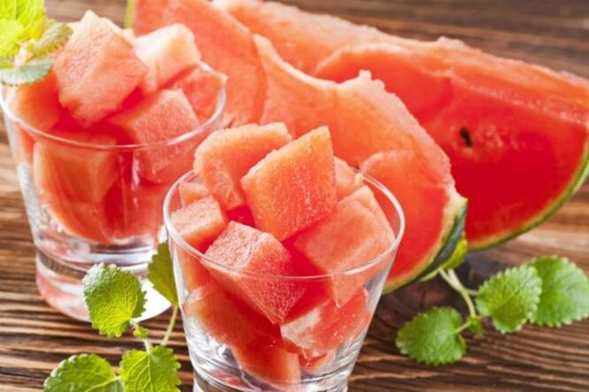 vattenmelonmassa på en diet